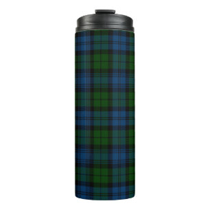 Plaid Clan Campbell Militaire Tartan Zwart Groen Thermosbeker