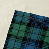 Plaid Clan Campbell Tartan Blauw Zwart Groen Check Strandlaken (In situ)