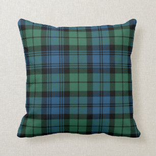 Plaid Clan Campbell Zwart Groen Blauw Check Tartan Kussen