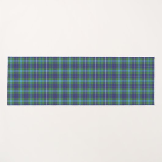 Plaid Clan Douglas Green Check Tartan Yogamat (Voorkant (horizontaal))
