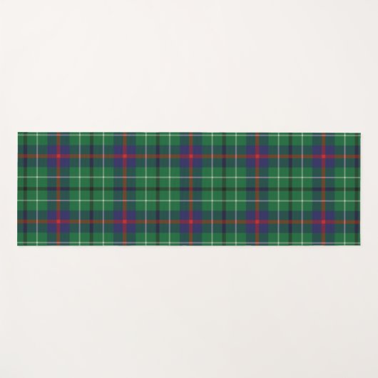 Plaid Clan Duncan Groen Blauw Check Tartan Yogamat (Voorkant (horizontaal))
