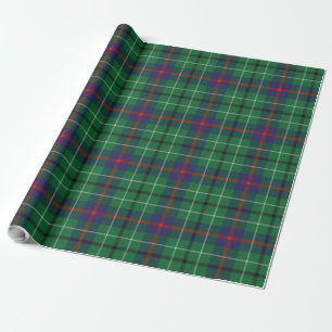 Plaid Clan Duncan Groene Paarse Tartan Cadeaupapier