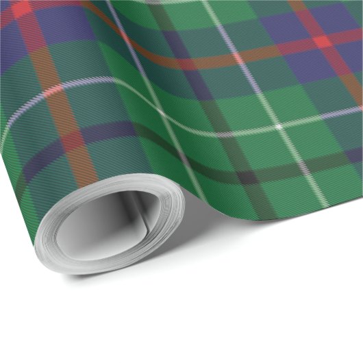 Plaid Clan Duncan Groene Paarse Tartan Cadeaupapier (Rol Hoek)