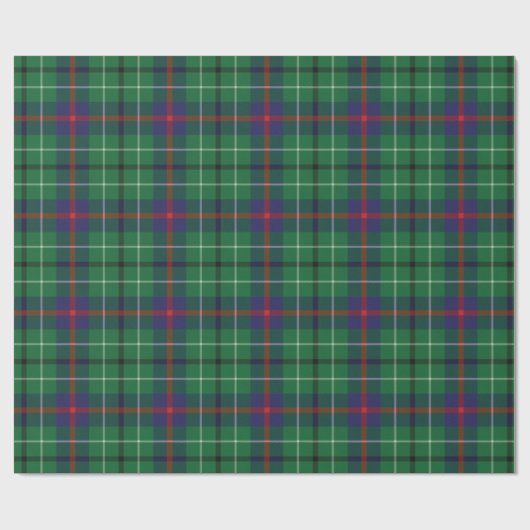 Plaid Clan Duncan Plaid Groen Blauw Rustieke Tarta Cadeaupapier (Vlak)