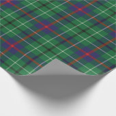 Plaid Clan Duncan Plaid Groen Blauw Rustieke Tarta Cadeaupapier (Hoek)