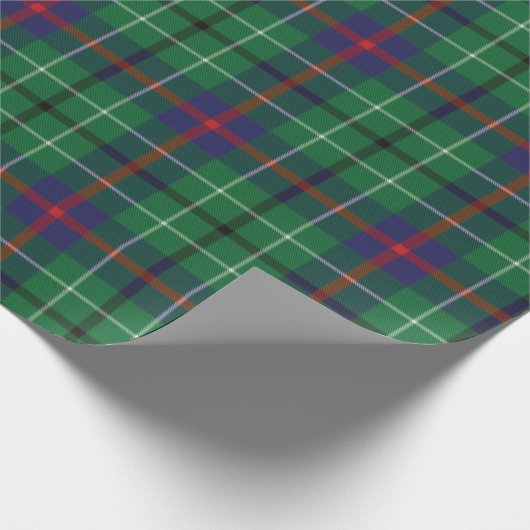 Plaid Clan Duncan Plaid Groen Blauw Rustieke Tarta Cadeaupapier (Hoek)