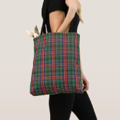 Plaid Clan MacCulloch Tartan Rood Groen Check Tote Bag (Dichtbij)
