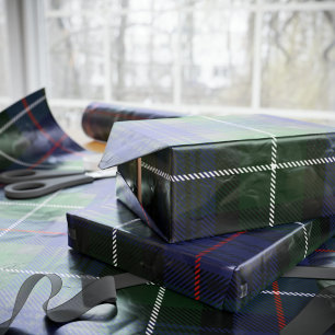 Plaid Clan MacKenzie Groene Paarse Tartan Cadeaupapier