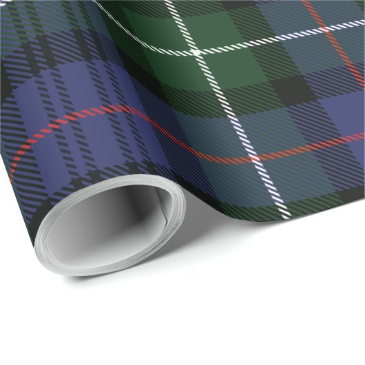 Plaid Clan MacKenzie Groene Paarse Tartan Cadeaupapier (Rol Hoek)