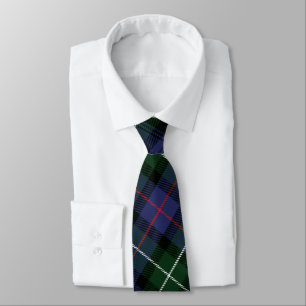 Plaid Clan MacKenzie Paars Zwart Geruit Tartan Stropdas
