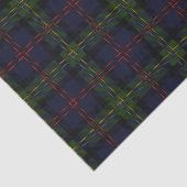Plaid Clan Malcolm Green Paarse Black Check Tartan Tissuepapier (Detail)