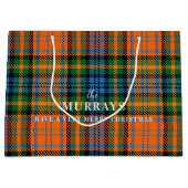 Plaid Clan Murray Blauw Sinaasappel Groene Tartan Groot Cadeauzakje (Voorkant)
