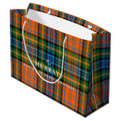 Plaid Clan Murray Blauw Sinaasappel Groene Tartan Groot Cadeauzakje (Achterkant Gekanteld)