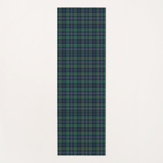 Plaid Clan Robertson Groen Zwart Check Tartan Yogamat (Voorkant)