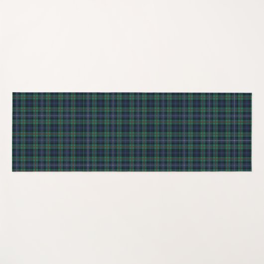 Plaid Clan Robertson Groen Zwart Check Tartan Yogamat (Voorkant (horizontaal))
