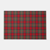 Plaid Clan Stewart Green Red Blue Check Tartan Deurmat (Voorkant)