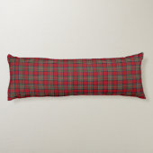 Plaid Clan Stewart Groen Blauw Rood Check Tartan Lichaamskussen (Achterkant)