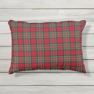 Plaid Clan Stewart Groen Rood Blauw Geruit Tartan Buitenkussen
