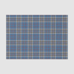 Plaid Clan Thompson Grijs Blauw Geruit Tartan Tissuepapier