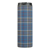 Plaid Clan Thompson Tartan Blauw Grijs Check Koffi Thermosbeker (Achterkant)
