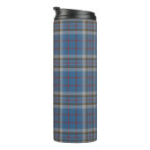 Plaid Clan Thompson Tartan Blauw Grijs Check Koffi Thermosbeker (Geroteerd rechts)