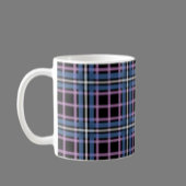 Plaid Classic Mug – Blue & Lavender Checkered Koffiemok