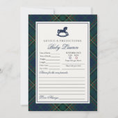 Plaid Classic Rocking Horse Advice for Baby Card Kaart (Voorkant)