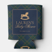 Plaid Classic Rocking Horse Baby Shower Favor Blikjeskoeler (Achterkant)