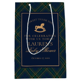 Plaid Classic Rocking Horse Baby Shower Favors Medium Cadeauzakje