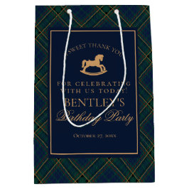 Plaid Classic Rocking Horse Birthday Party Favors Medium Cadeauzakje