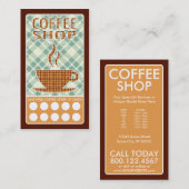 plaid coffee shop ponskaart klantenkaartje (Voorkant / Achterkant)