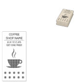 plaid coffee visitekaartje stempel (Gestempeld)