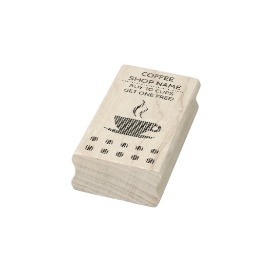 plaid coffee visitekaartje stempel (Stempel)