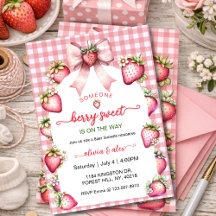 Plaid Coquette Bescheiden Babyshower Roze Bescheid
