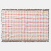 Plaid Coral en Roze Deken (Voorkant)