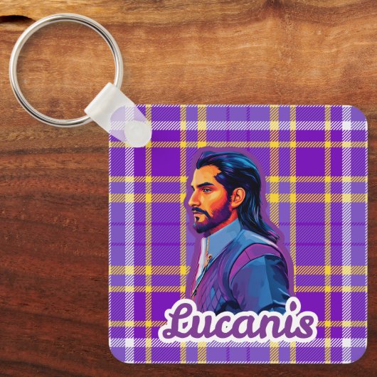 Plaid Crow Keychain (Voorkant)