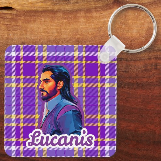 Plaid Crow Keychain (Achterkant)