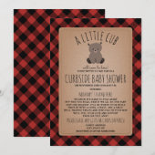 Plaid Curbside Baby shower Social Distancing Beer Kaart (Voorkant / Achterkant)