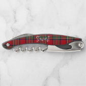 Plaid Custom Groomsman Clan Stewart Red Tartan Kurkentrekker (Achterkant)