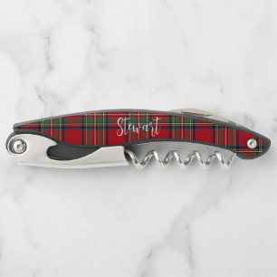 Plaid Custom Groomsman Clan Stewart Red Tartan Kurkentrekker