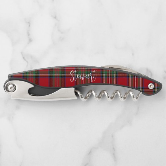 Plaid Custom Groomsman Clan Stewart Red Tartan Kurkentrekker (Voorkant)