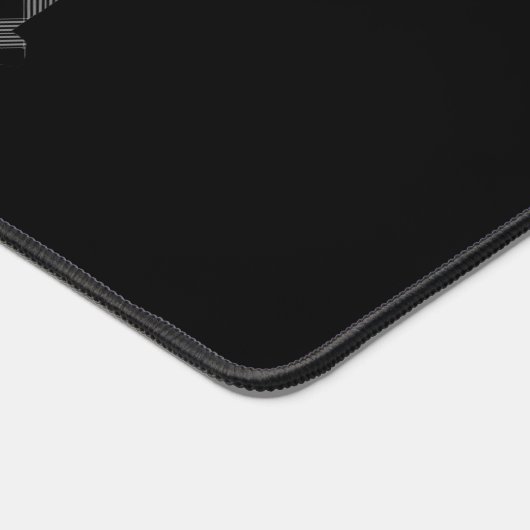 Plaid Dachshund on Black Personalised Bureaumat (Hoek)