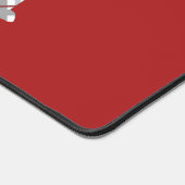 Plaid Dachshund on Red Personalised Bureaumat (Hoek)