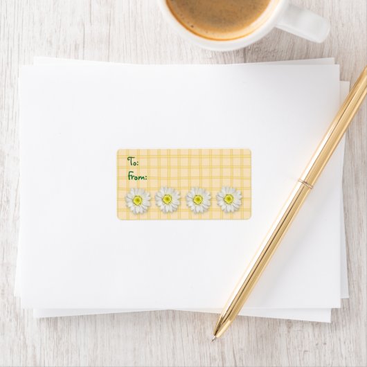 Plaid Daisies Geel Etiket (Insitu)