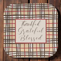 Plaid Dankbaar Gelukkig Gezegend