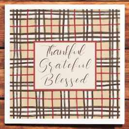 Plaid Dankbaar Gelukkig Gezegend Servet