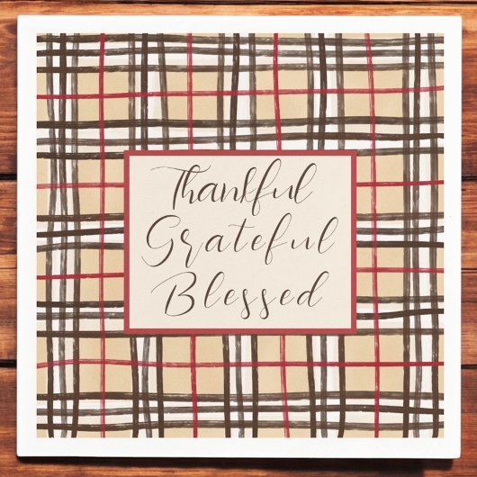 Plaid Dankbaar Gelukkig Gezegend Servet