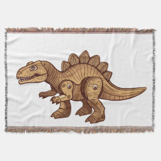Plaid Décoratif avec Adorable Dinosaure Cartoon Deken
