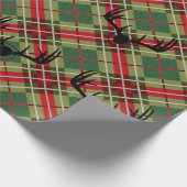 Plaid Deer Antler Cadeaupapier (Hoek)