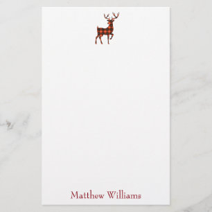Plaid Deer Design Briefpapier